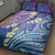 Plumeria With Galaxy Polynesian Tattoo Pattern Quilt Bed Set