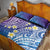 Plumeria With Galaxy Polynesian Tattoo Pattern Quilt Bed Set