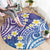 Plumeria With Galaxy Polynesian Tattoo Pattern Round Carpet