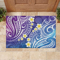 Plumeria With Galaxy Polynesian Tattoo Pattern Rubber Doormat LT05 Galaxy - Polynesian Pride