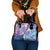 Plumeria With Galaxy Polynesian Tattoo Pattern Shoulder Handbag