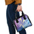 Plumeria With Galaxy Polynesian Tattoo Pattern Shoulder Handbag