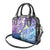 Plumeria With Galaxy Polynesian Tattoo Pattern Shoulder Handbag