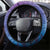 Plumeria With Galaxy Polynesian Tattoo Pattern Steering Wheel Cover