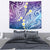 Plumeria With Galaxy Polynesian Tattoo Pattern Tapestry