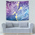 Plumeria With Galaxy Polynesian Tattoo Pattern Tapestry