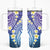 Plumeria With Galaxy Gradient Polynesian Tattoo Pattern Tumbler With Handle