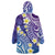 Plumeria With Galaxy Polynesian Tattoo Pattern Wearable Blanket Hoodie