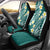 Plumeria With Teal Polynesian Tattoo Pattern Car Seat Cover