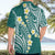 Plumeria With Teal Polynesian Tattoo Pattern Hawaiian Shirt