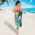 Plumeria With Teal Polynesian Tattoo Pattern Sarong