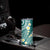 Plumeria With Teal Polynesian Tattoo Pattern Skinny Tumbler