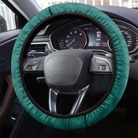 Plumeria With Teal Polynesian Tattoo Pattern Steering Wheel Cover LT05 - Polynesian Pride