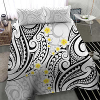 Plumeria With White Polynesian Tattoo Pattern Bedding Set LT05 - Polynesian Pride