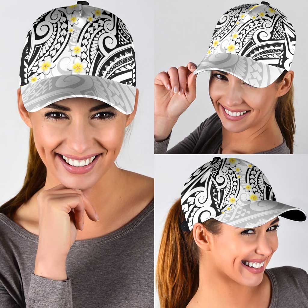 Plumeria With White Polynesian Tattoo Pattern Classic Cap LT05 - Polynesian Pride