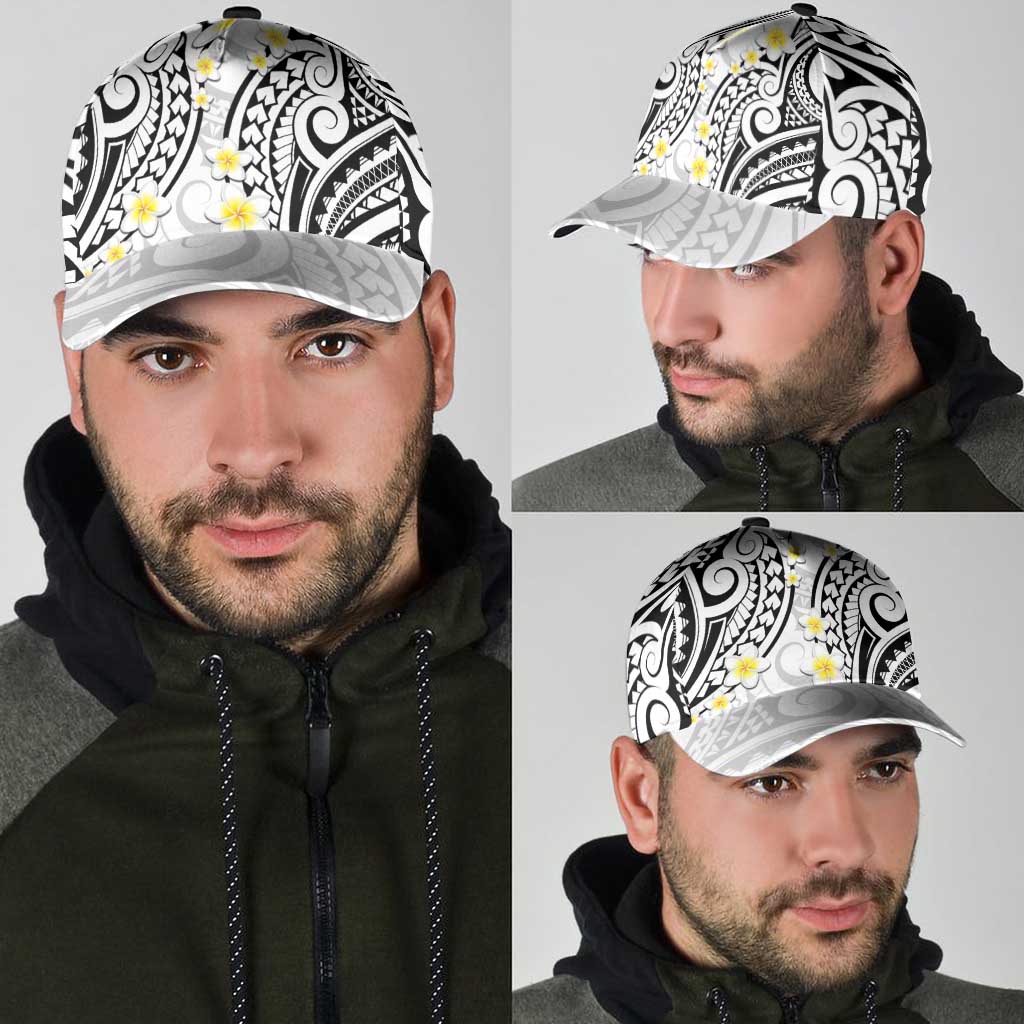 Plumeria With White Polynesian Tattoo Pattern Classic Cap LT05 - Polynesian Pride