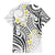 Plumeria With White Polynesian Tattoo Pattern Family Matching Off Shoulder Maxi Dress and Hawaiian Shirt