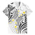 Plumeria With White Polynesian Tattoo Pattern Family Matching Puletasi and Hawaiian Shirt