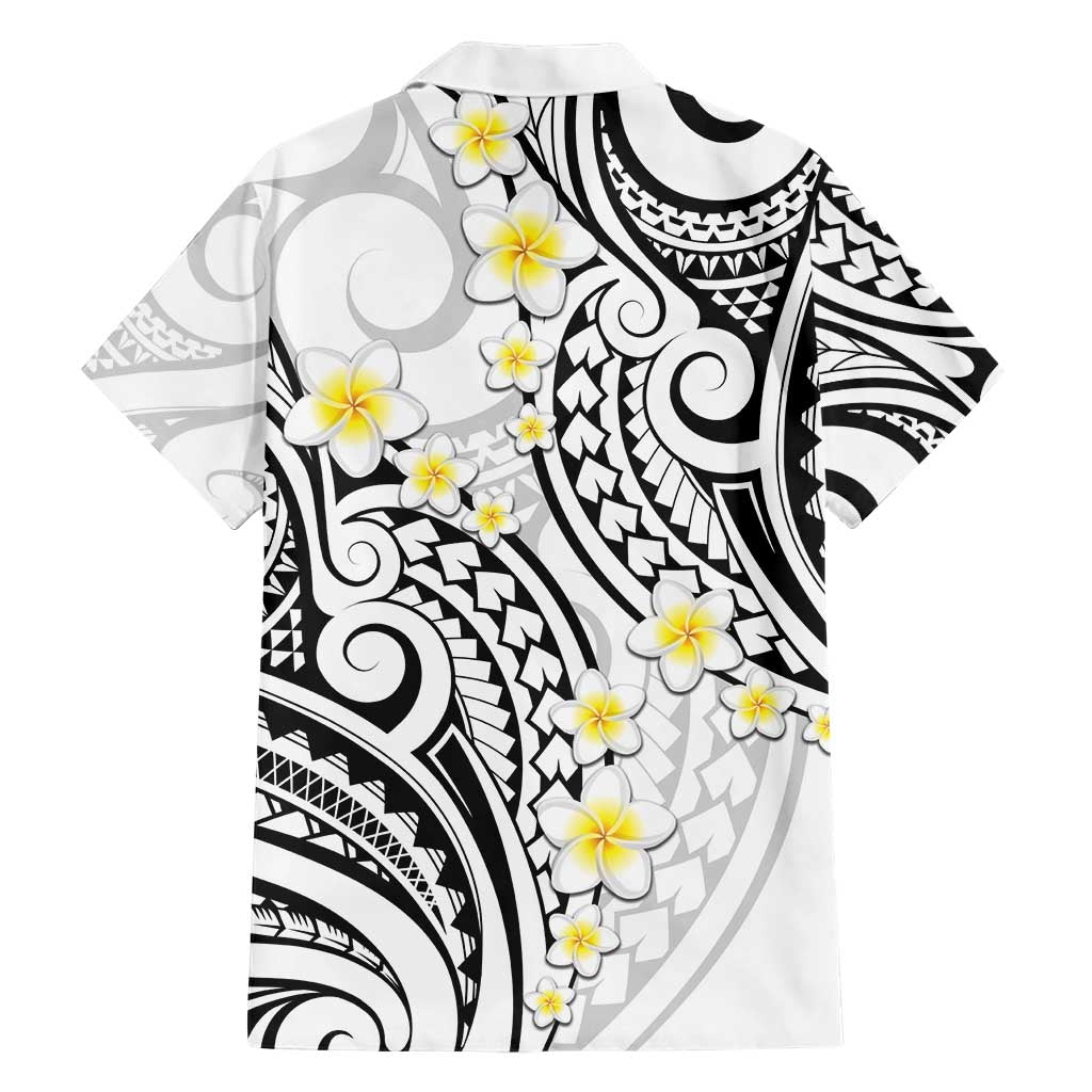 Plumeria With White Polynesian Tattoo Pattern Hawaiian Shirt LT05 - Polynesian Pride