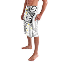 Plumeria With White Polynesian Tattoo Pattern Lavalava LT05 - Polynesian Pride
