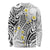 Plumeria With White Polynesian Tattoo Pattern Long Sleeve Shirt