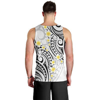 Plumeria With White Polynesian Tattoo Pattern Men Tank Top LT05 - Polynesian Pride