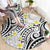 Plumeria With White Polynesian Tattoo Pattern Round Carpet