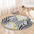 Plumeria With White Polynesian Tattoo Pattern Round Carpet