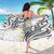 Plumeria With White Polynesian Tattoo Pattern Sarong