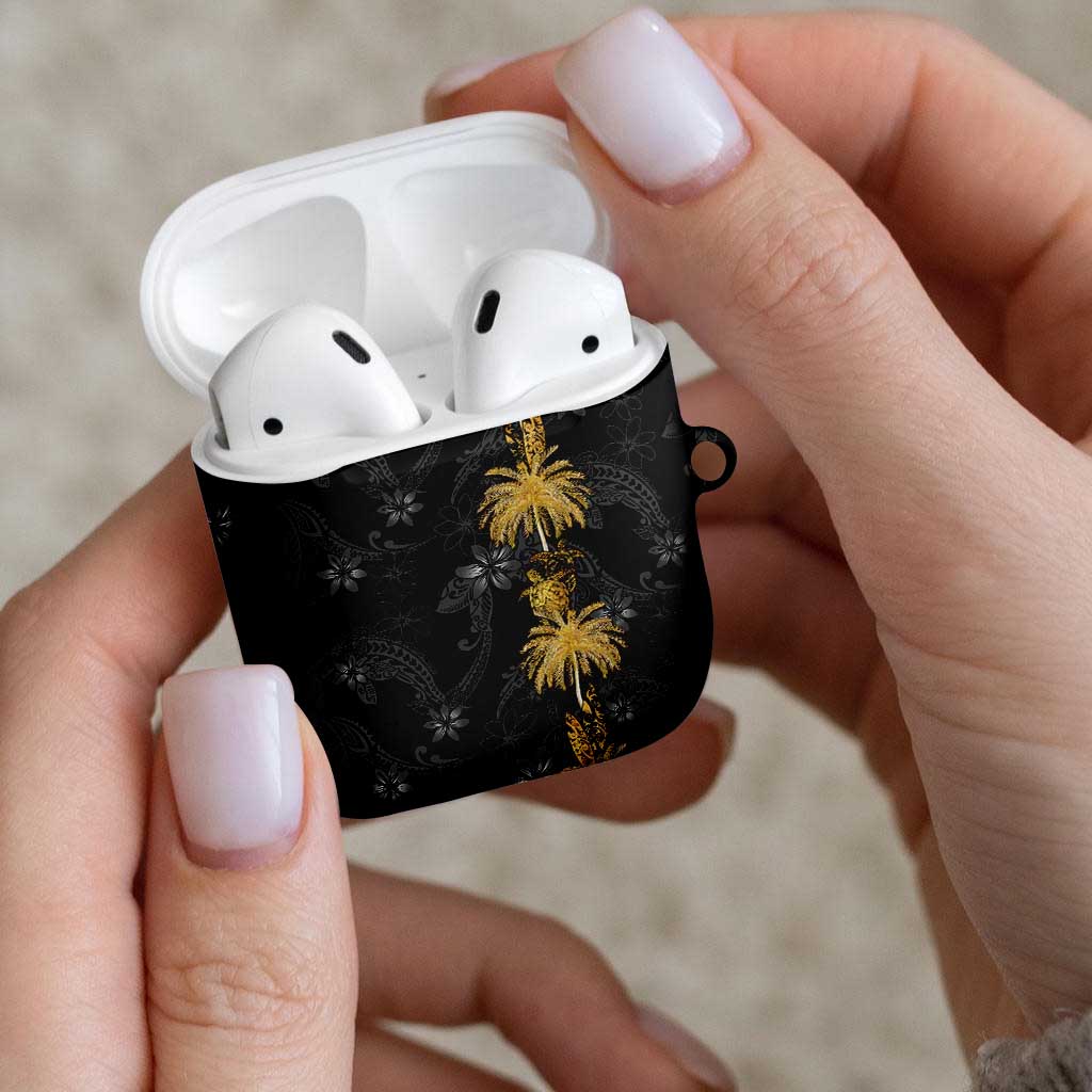 Hawaiian Honu And Surfboards AirPods Case Gold Style LT05 - Polynesian Pride