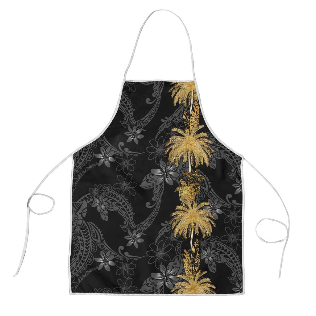 Hawaiian Honu And Surfboards Apron Gold Style LT05 Gold - Polynesian Pride