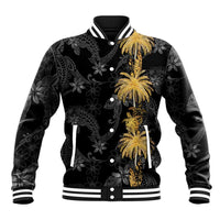 Hawaiian Honu And Surfboards Baseball Jacket Gold Style LT05 Unisex Gold - Polynesian Pride