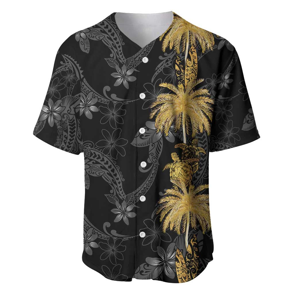 Hawaiian Honu And Surfboards Baseball Jersey Gold Style LT05 Gold - Polynesian Pride