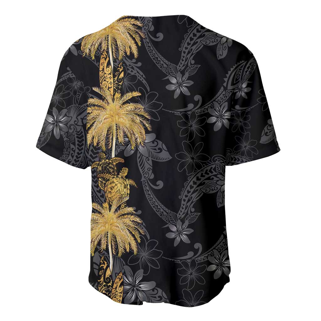 Hawaiian Honu And Surfboards Baseball Jersey Gold Style LT05 - Polynesian Pride