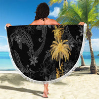 Hawaiian Honu And Surfboards Beach Blanket Gold Style LT05 - Polynesian Pride