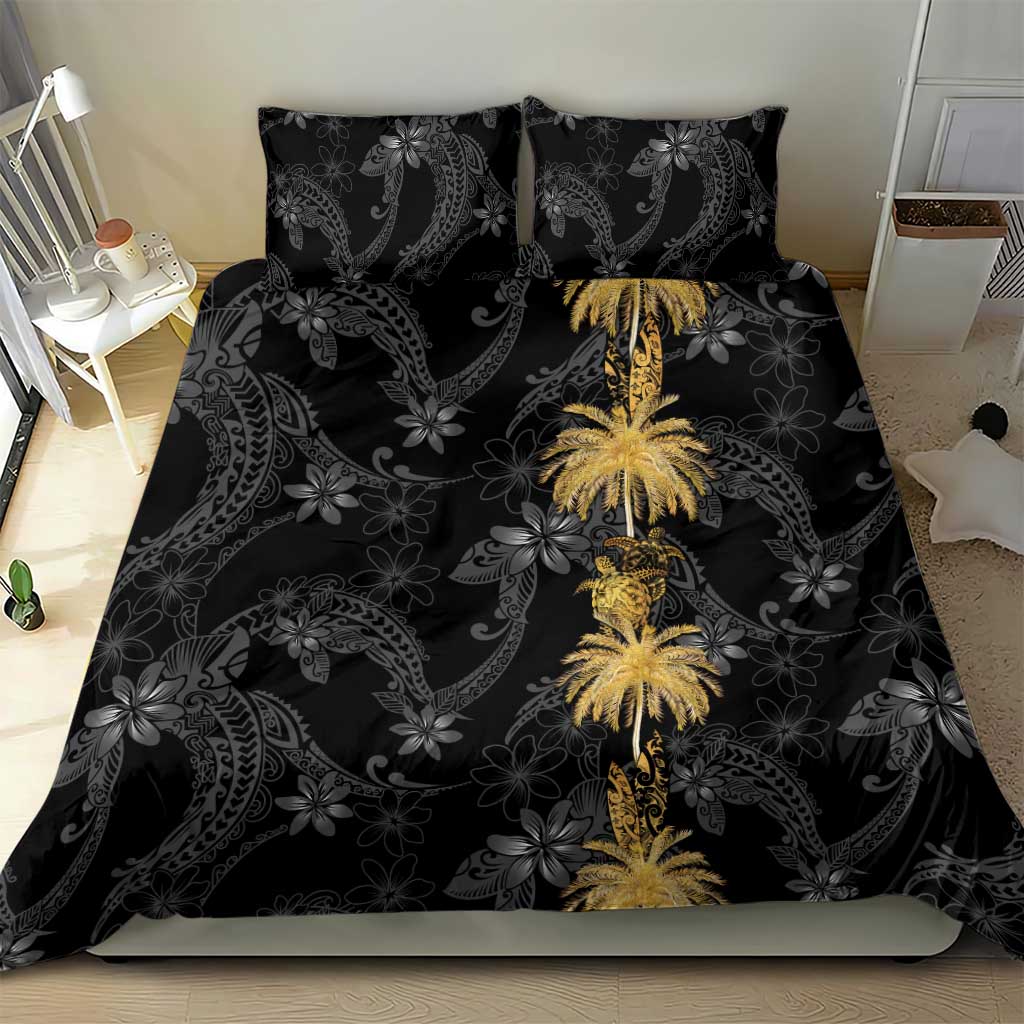 Hawaiian Honu And Surfboards Bedding Set Gold Style LT05 - Polynesian Pride
