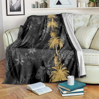 Hawaiian Honu And Surfboards Blanket Gold Style LT05 Gold - Polynesian Pride