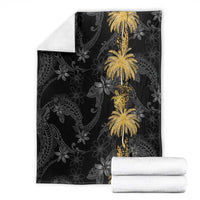 Hawaiian Honu And Surfboards Blanket Gold Style LT05 - Polynesian Pride