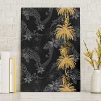 Hawaiian Honu And Surfboards Canvas Wall Art Gold Style LT05 Without Frame Gold - Polynesian Pride