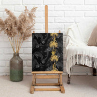Hawaiian Honu And Surfboards Canvas Wall Art Gold Style LT05 - Polynesian Pride