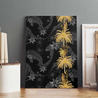 Hawaiian Honu And Surfboards Canvas Wall Art Gold Style LT05 - Polynesian Pride