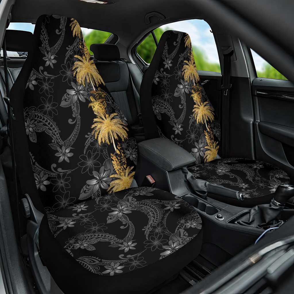Hawaiian Honu And Surfboards Car Seat Cover Gold Style LT05 One Size Gold - Polynesian Pride
