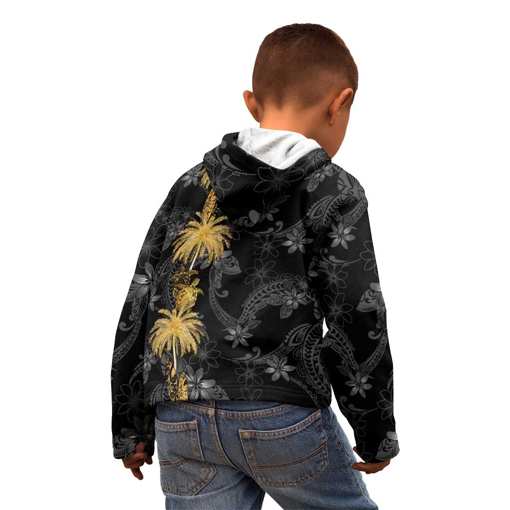 Hawaiian Honu And Surfboards Kid Hoodie Gold Style LT05 - Polynesian Pride