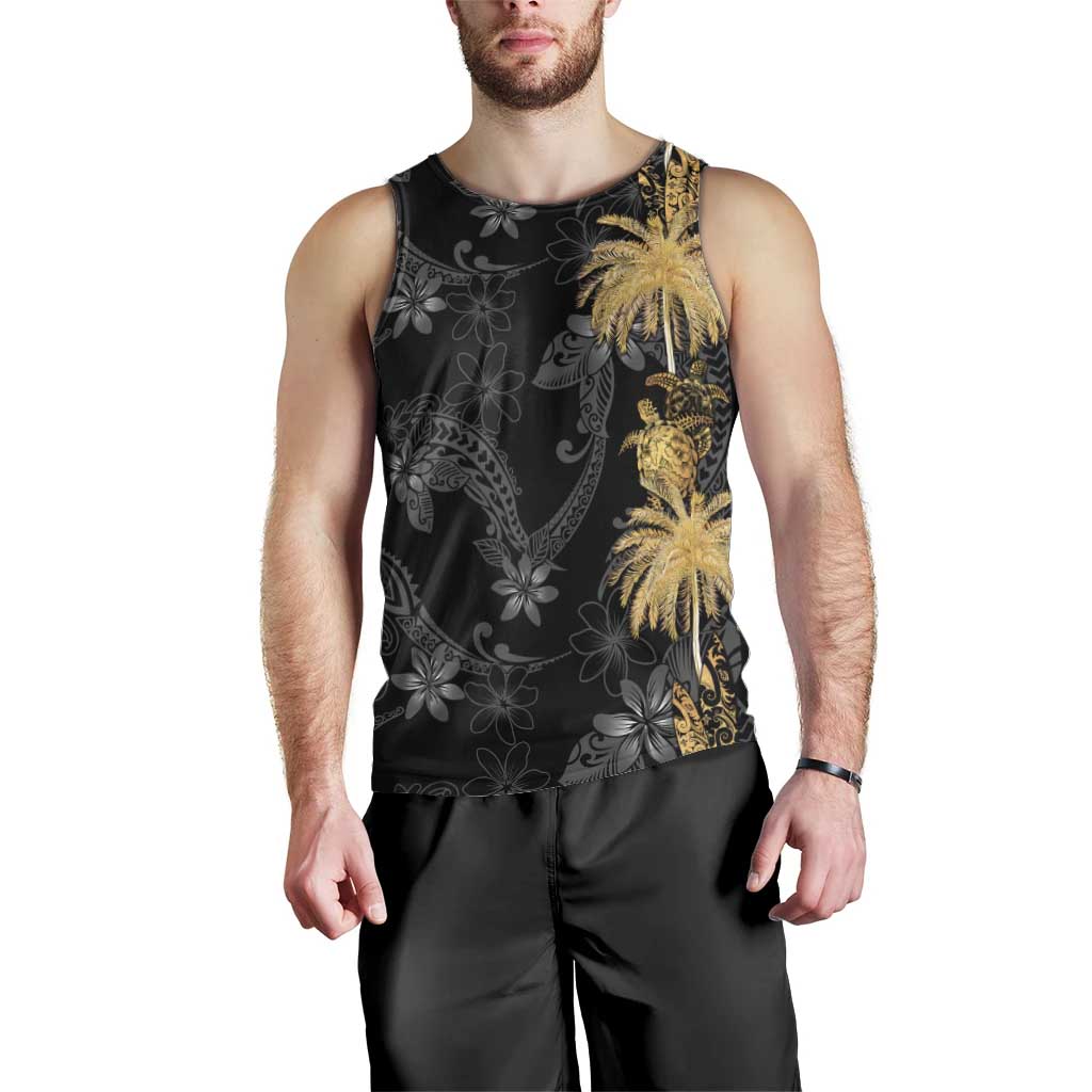 Hawaiian Honu And Surfboards Men Tank Top Gold Style LT05 - Polynesian Pride