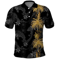 Hawaiian Honu And Surfboards Polo Shirt Gold Style LT05 Gold - Polynesian Pride