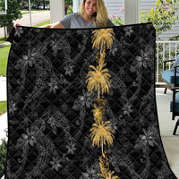 Hawaiian Honu And Surfboards Quilt Gold Style LT05 Gold - Polynesian Pride
