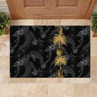 Hawaiian Honu And Surfboards Rubber Doormat Gold Style LT05 Gold - Polynesian Pride