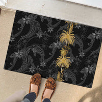 Hawaiian Honu And Surfboards Rubber Doormat Gold Style LT05 - Polynesian Pride