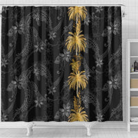 Hawaiian Honu And Surfboards Shower Curtain Gold Style LT05 - Polynesian Pride