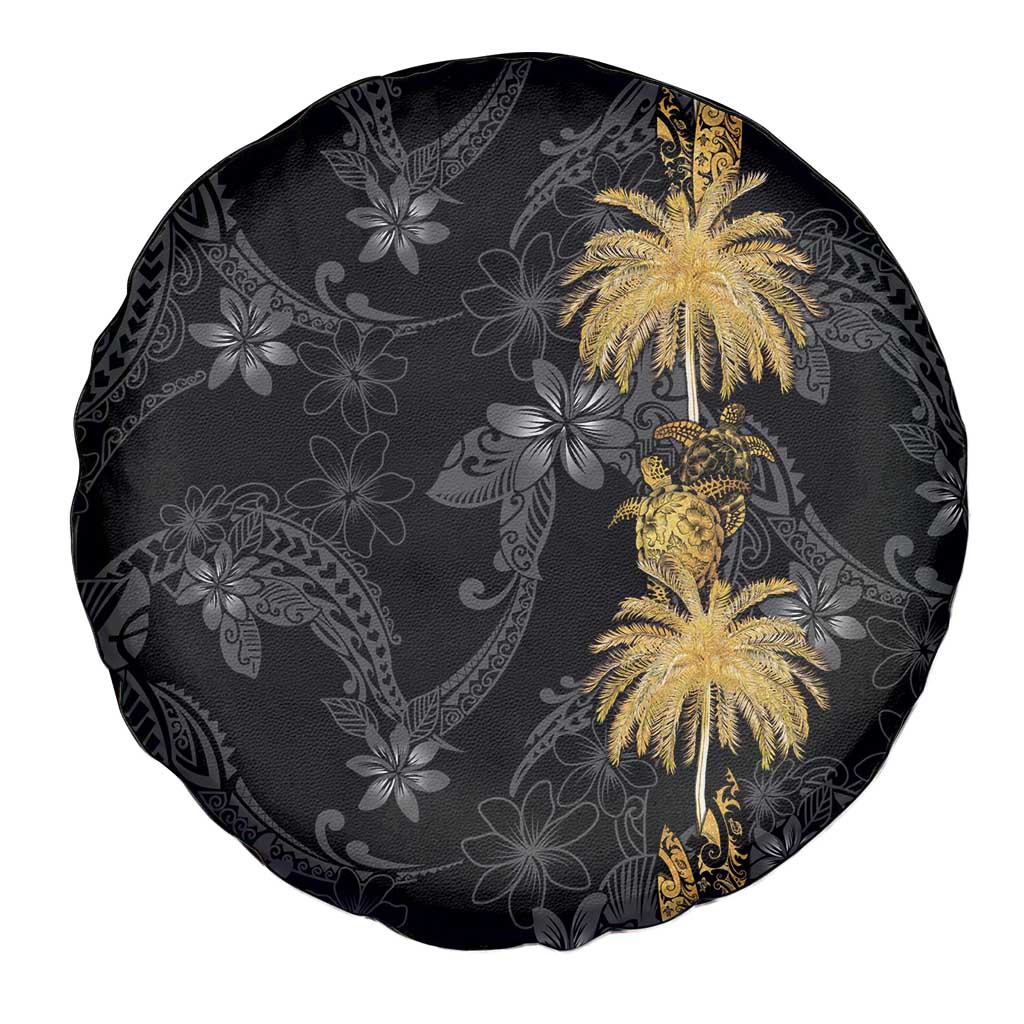 Hawaiian Honu And Surfboards Spare Tire Cover Gold Style LT05 - Polynesian Pride
